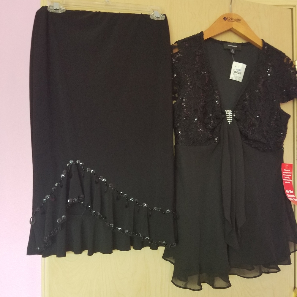 Top and skirt